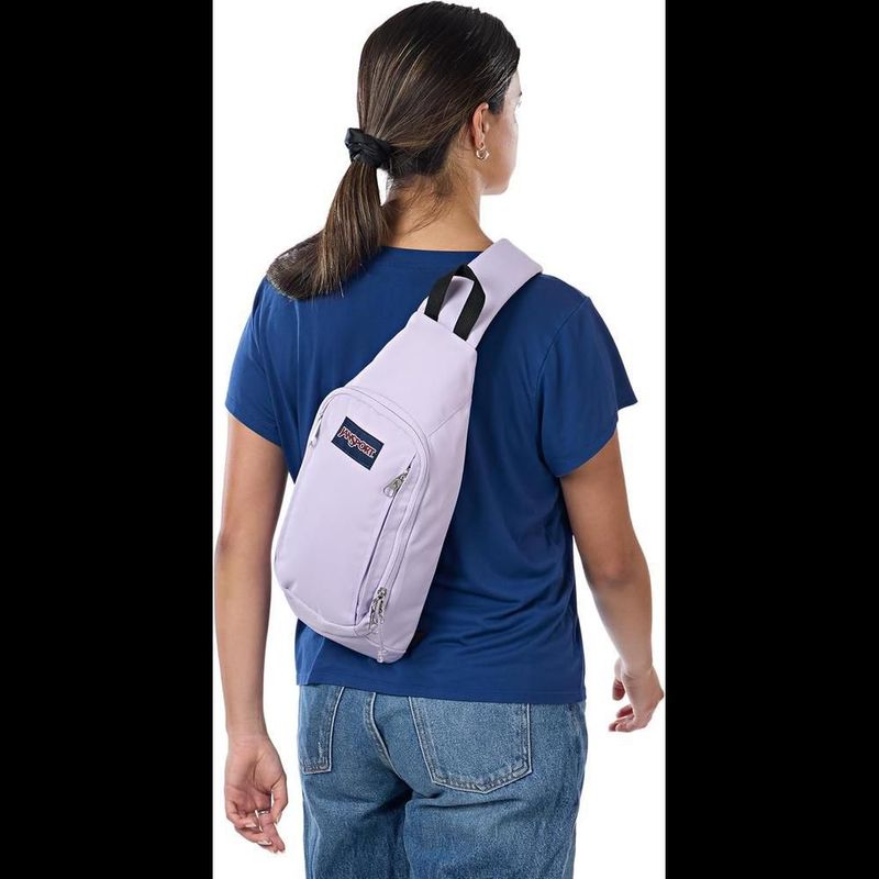 Mochila cruzada jansport move sling pastel lilac