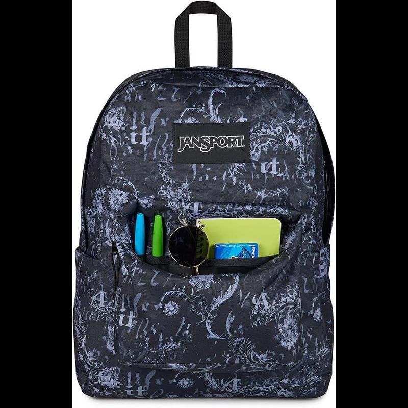 Mochila jansport superbreak plus black/charcoal/dk grey