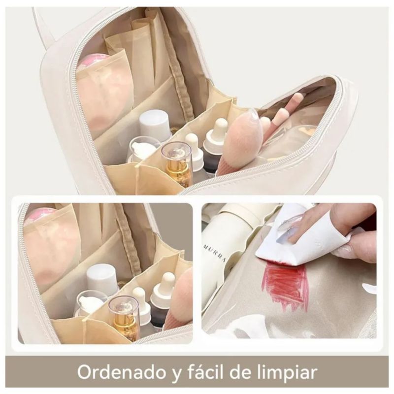 Neceser de viaje, neceser de gran capacidad, Color Blanco