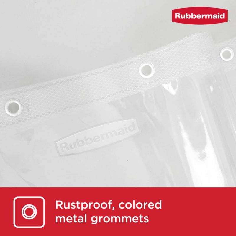 Forro de ducha Rubbermaid 178 × 183 cm 5 bolsillos transparente