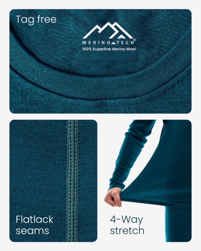 Camiseta Merino.tech Talla S 320 Verde Militar + Calcetines