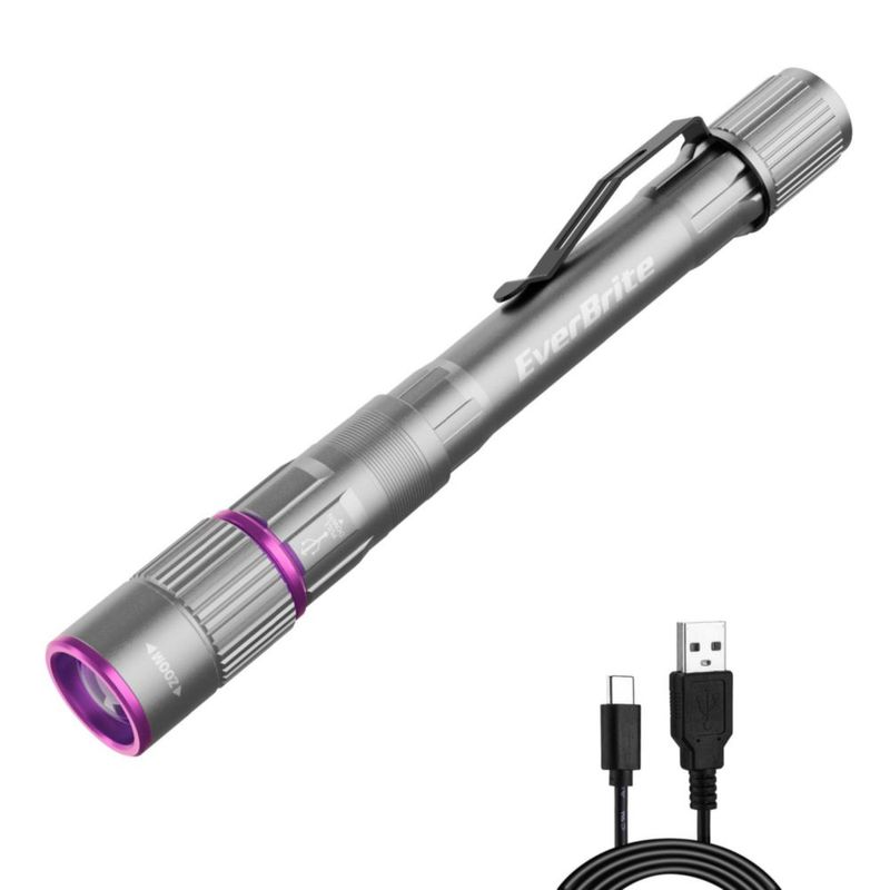 Lápiz recargable EverBrite Flashlight con luz UV y blanca