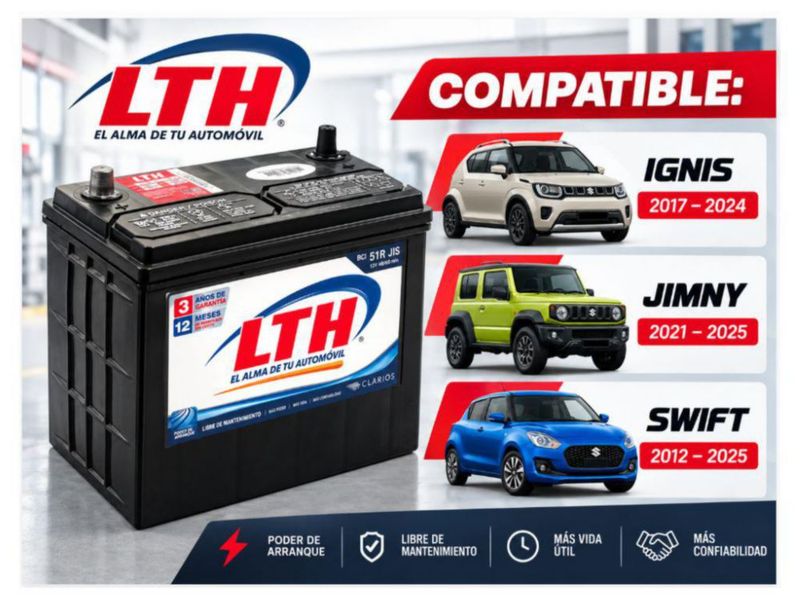 Batería Automotriz LTH Modelo L-51RJIS-480 12V 480 Amperes