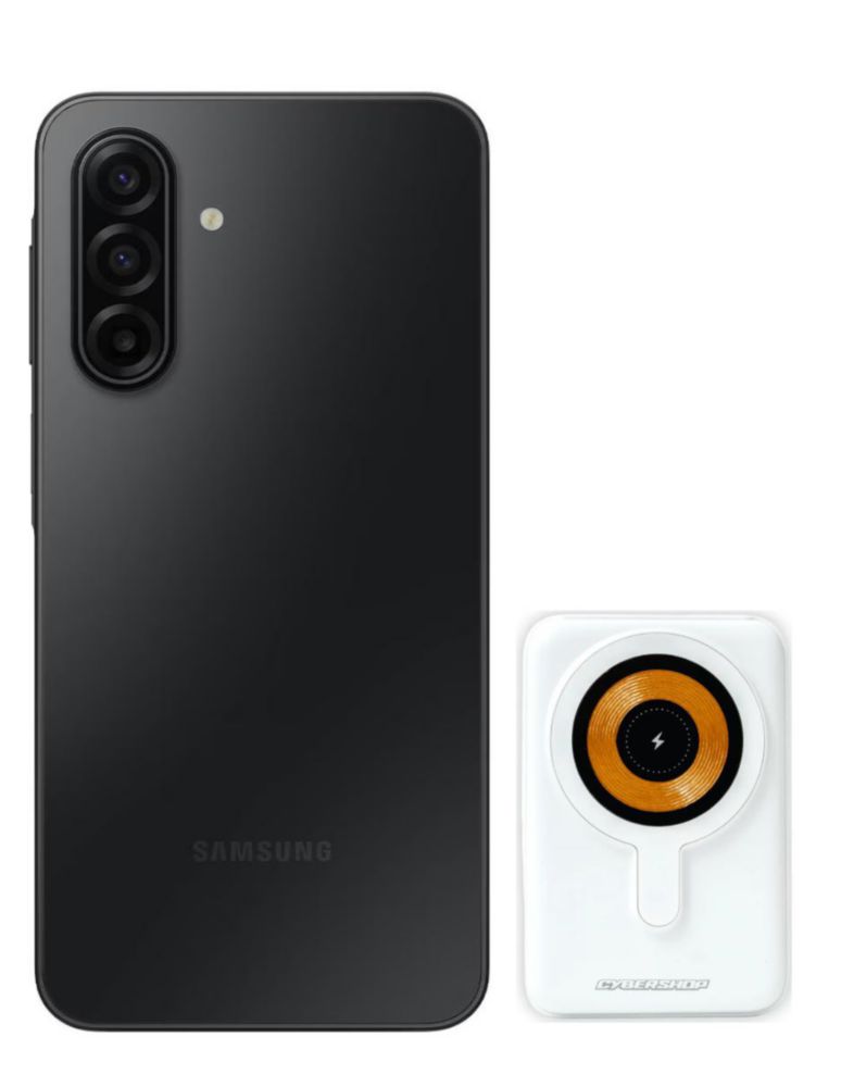 SAMSUNG A17 128GB SUPER AMOLED PLUS 6.7 PULGADAS COLORNEGRO + BATERIA PORTATIL MAGSAFE CYBERSHOP 10,000 MAH 22.5W