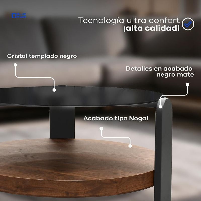 Mesa de centro minimalista para sala, moderna y elegante de cristal, bursa