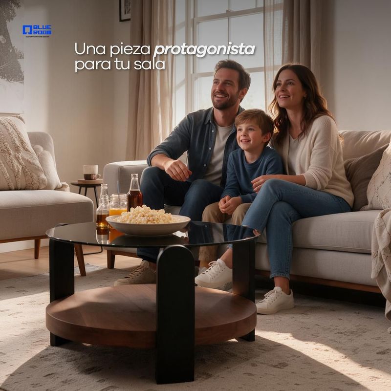 Mesa de centro minimalista para sala, moderna y elegante de cristal, bursa