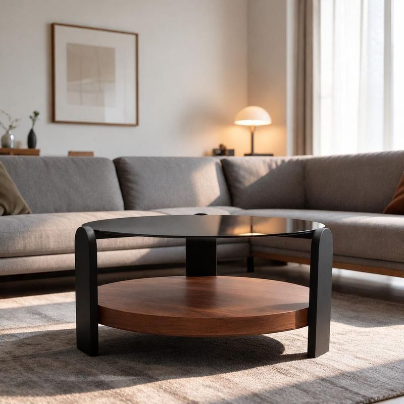 Mesa de centro minimalista para sala, moderna y elegante de cristal, bursa