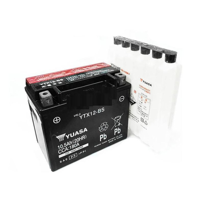 Bateria acumulador para moto ytx12-bs yuasa vort-x 650