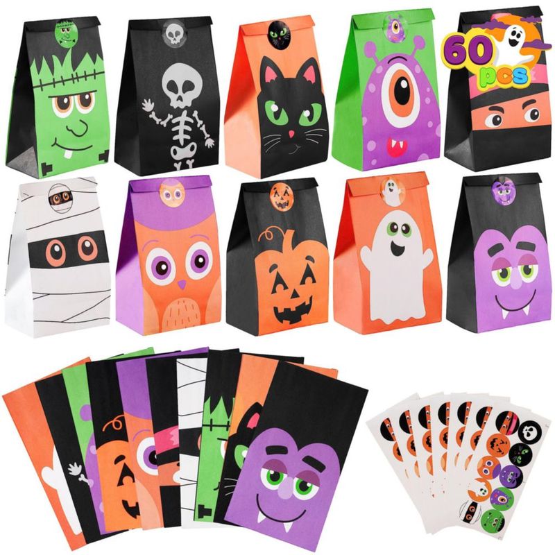 Bolsas de golosinas JOYIN 60 unidades para Halloween con pegatinas