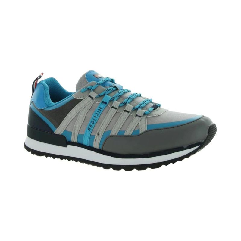 Tenis Tommy Hilfiger ANTROW Gris con detalle azul para hombre