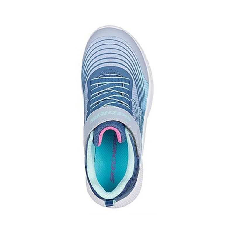 Tenis Skechers Microspec Advance Gris Aqua Niña