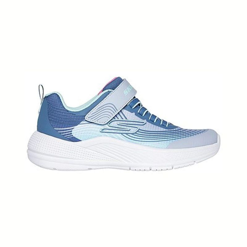 Tenis Skechers Microspec Advance Gris Aqua Niña