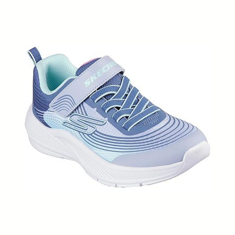 Tenis Skechers Microspec Advance Gris Aqua Niña