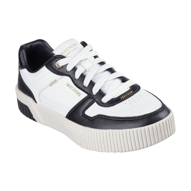 Tenis Skechers Jade Best In Class Blanco Negro Mujer
