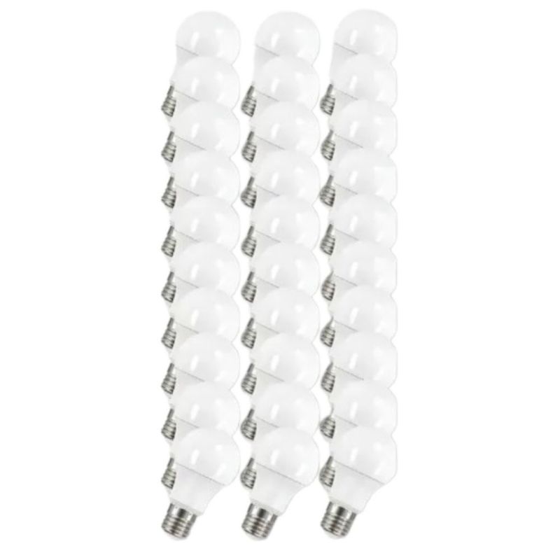Pack 30 Focos LED 10W Luz Fría E26 810lm 6500K, Color Blanco