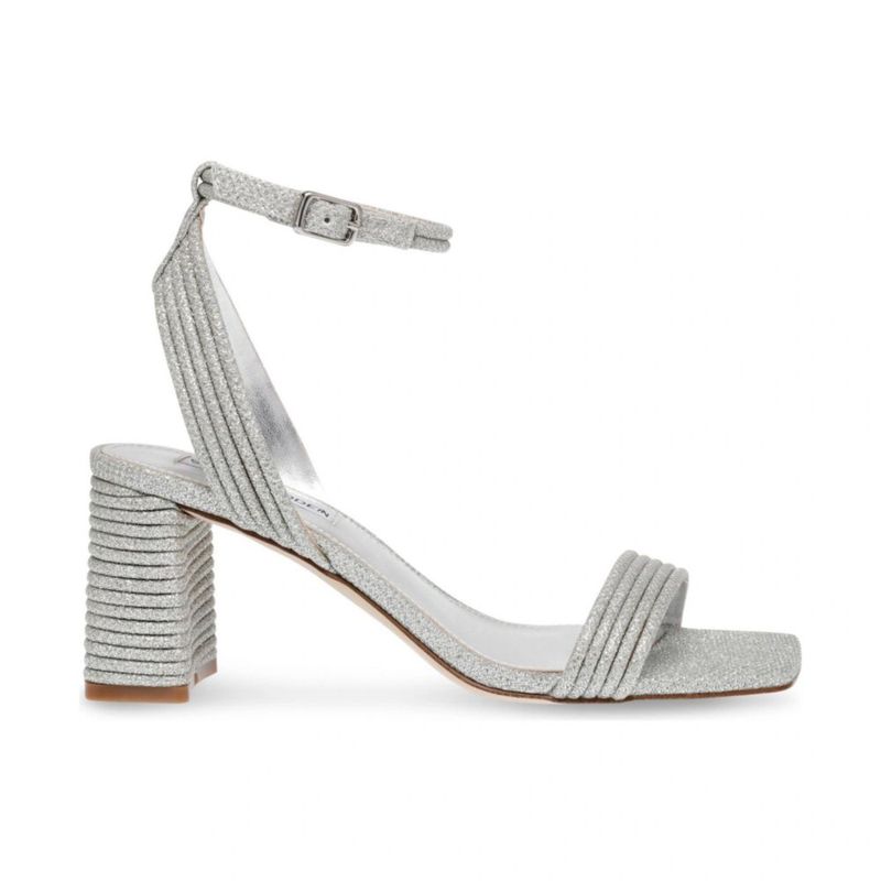 Sandalias Steve Madden Lavnish plateado para mujer