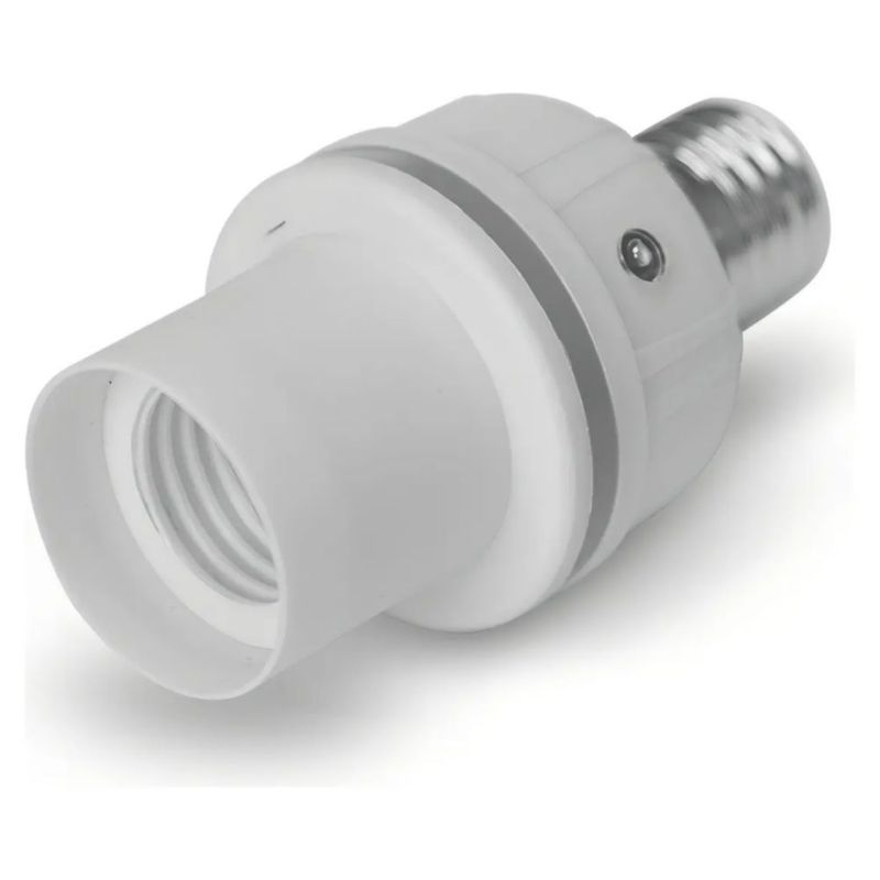 Socket Fotocelda Encendido Automático Blanco Pack 2 Base E26, Color Blanco