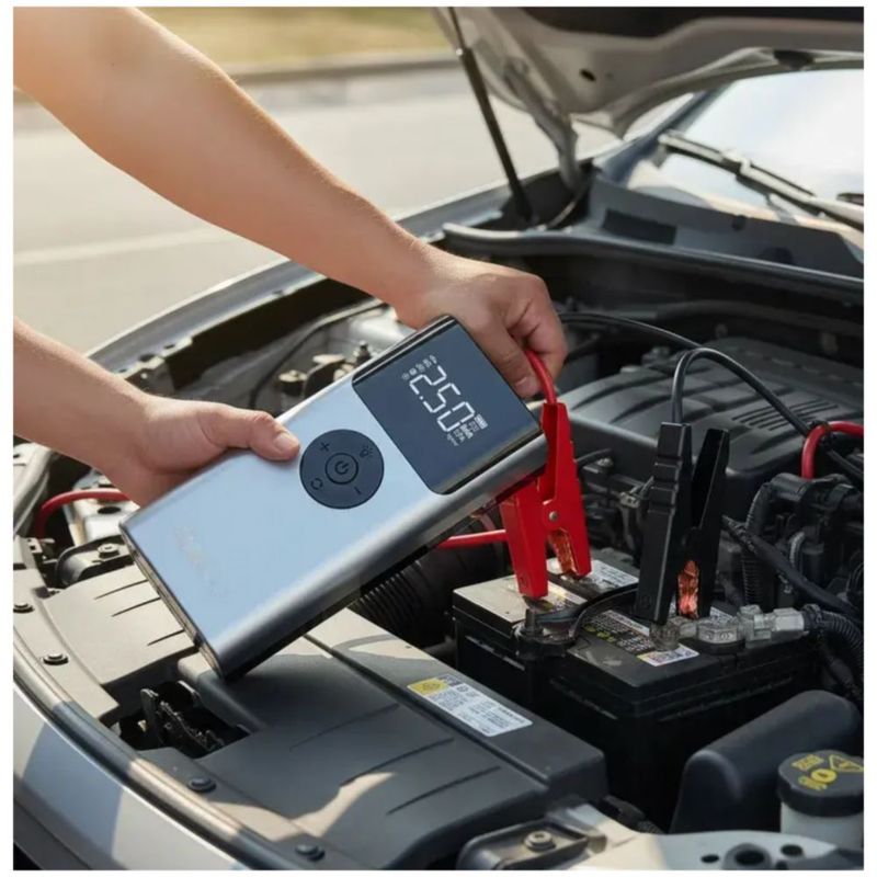 Arrancador de Batería de Carro 7500A, Color Plata