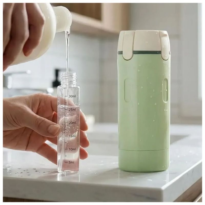 Botellas Con Bomba De Viaje 4 En 1, Envases Cosméticos, Color Verde