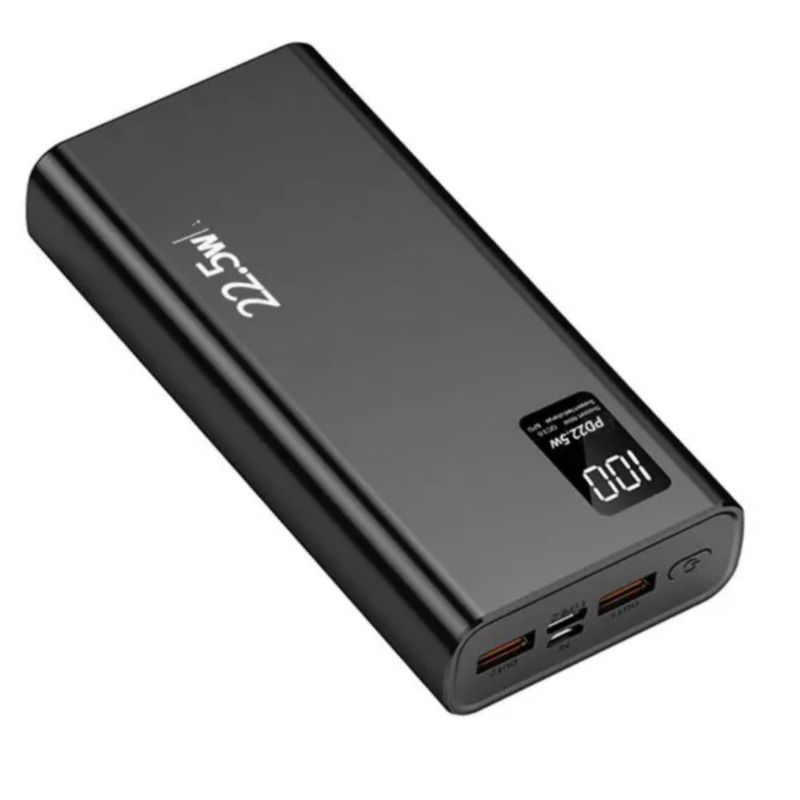 Power Bank 30000mah Batería Portátil PD22.5w, Color Negro