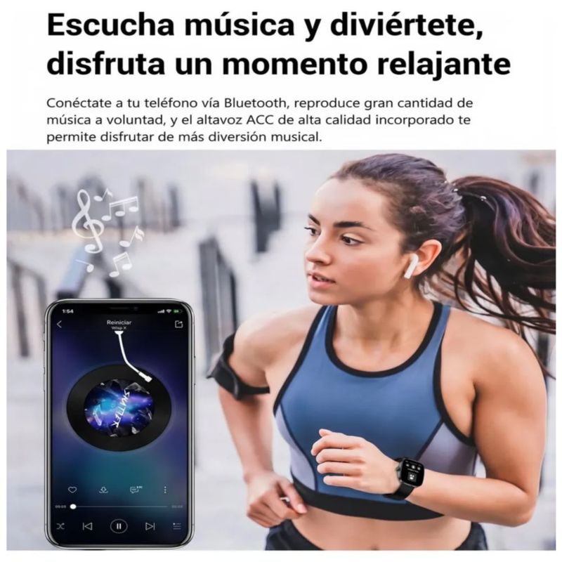 Reloj Inteligente, Llamadas Bluetooth, Seguimiento De Salud, Color Blanco