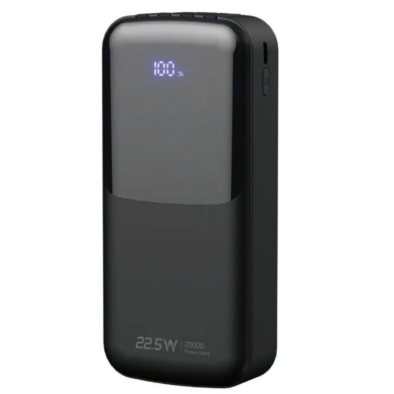 Cargador Power Bank, Batería Portátil de Carga Rápida, 20000mah Color Negro