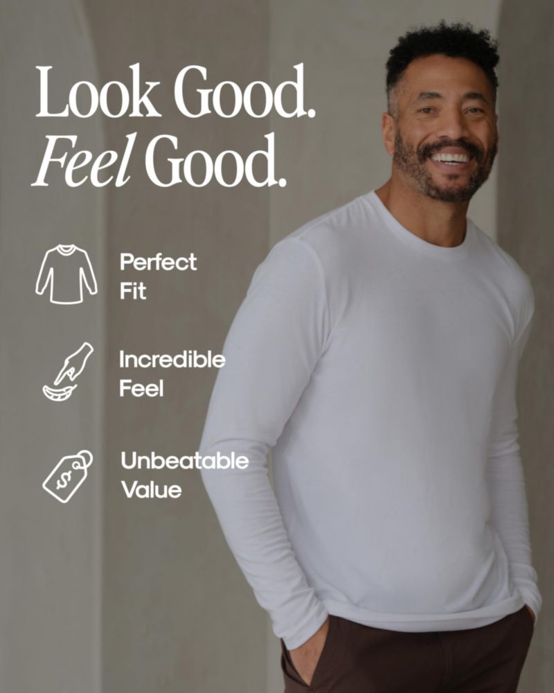 Camisa True Classic XL Pack de 3 unidades cuello redondo y manga larga