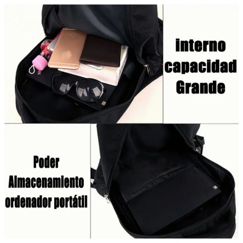 Mochila De Negocios De Gran Capacidad, Color Negro