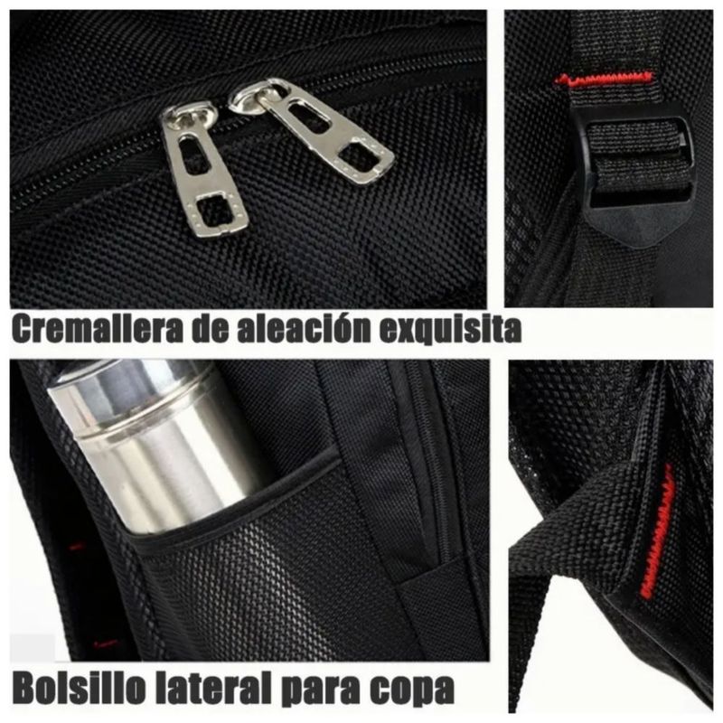 Mochila De Negocios De Gran Capacidad, Color Negro
