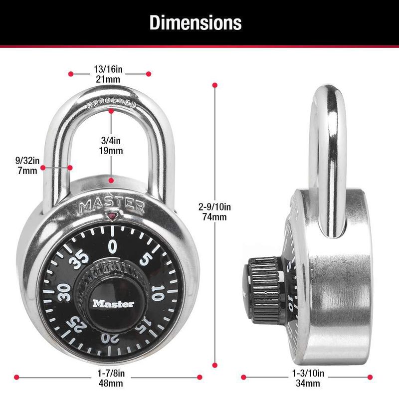 Paquete de 2 candados combinados Locker Lock Master Lock 1500T
