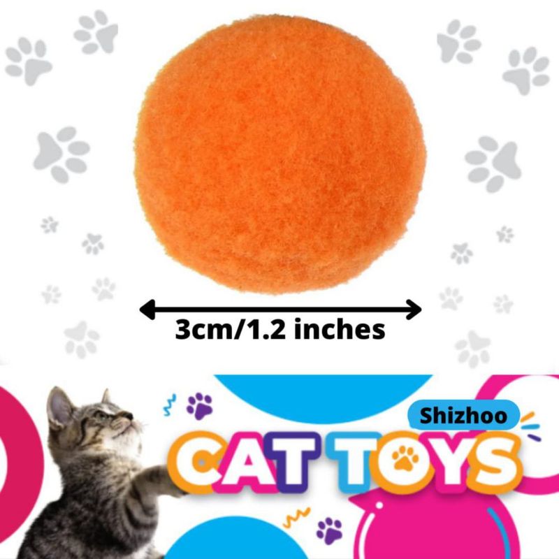 Juguete para mascotas Shizhoo Bolas Pompones de 3 cm paquete de 30 colores surtidos