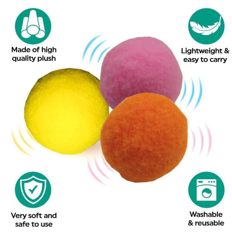 Juguete para mascotas Shizhoo Bolas Pompones de 3 cm paquete de 30 colores surtidos