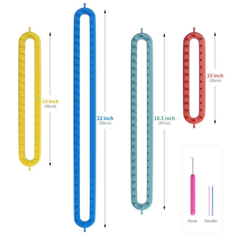 Kit de Telar de Punto cureder - 4 Telas (25‑56 cm)