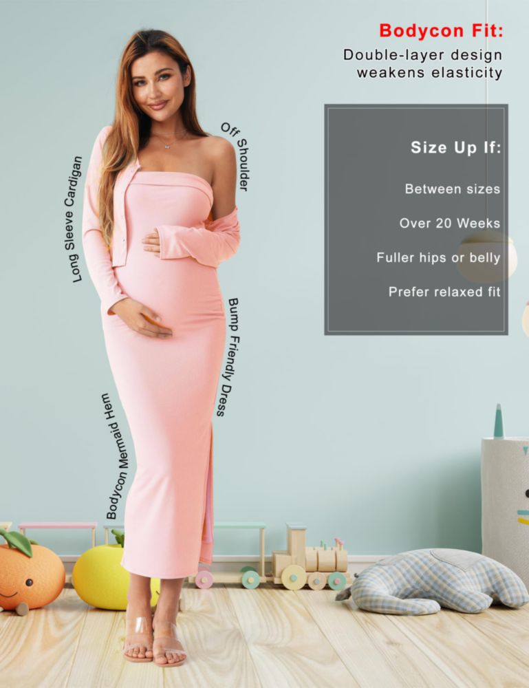 Vestido de maternidad QUNISY de 2 piezas para baby shower