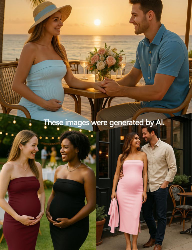 Vestido de maternidad QUNISY de 2 piezas para baby shower