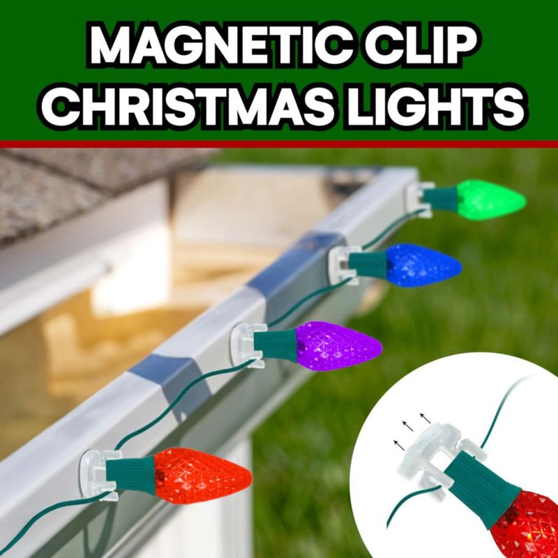 Clips magnéticos para luces exteriores – Pack de 100 – Signs Authority