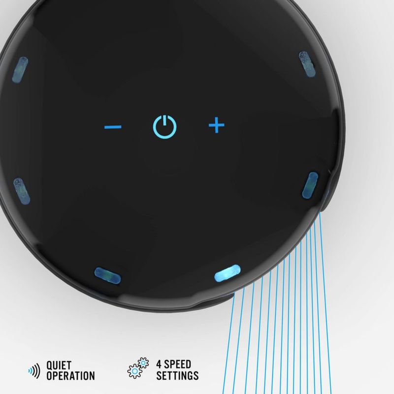 Ventilador de torre Vornado ATOM 1 con control táctil oscilante de 4 velocidades