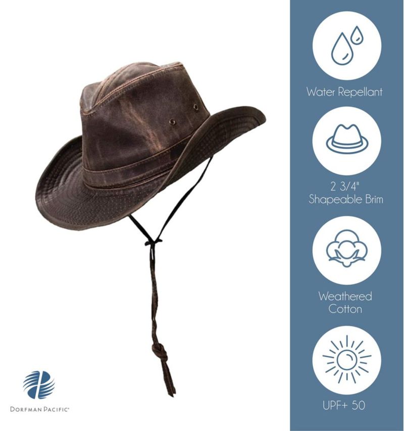 Sombrero de Banda Dorfman Pacific Talla Mediana Marrón
