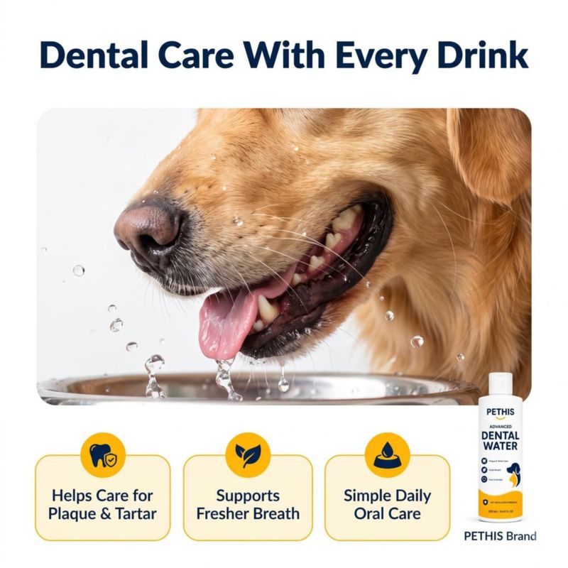 Aditivo Dental en Agua PETHIS 250 ml Cuidado del Aliento para Perros y Gatos