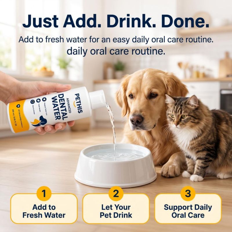 Aditivo Dental en Agua PETHIS 250 ml Cuidado del Aliento para Perros y Gatos