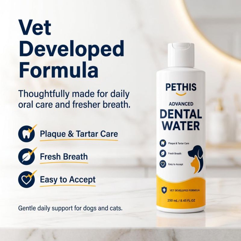 Aditivo Dental en Agua PETHIS 250 ml Cuidado del Aliento para Perros y Gatos