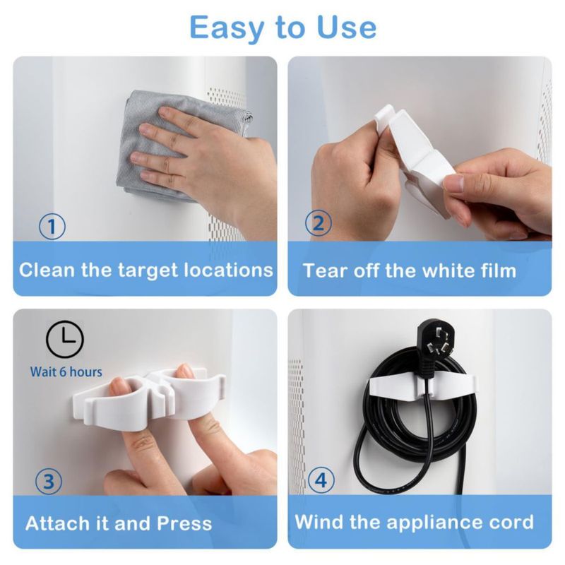 Organizador de Cables Lancord 8 unidades blanco