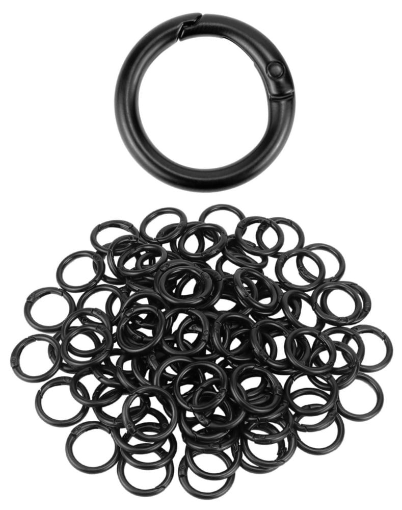 Anillos O QWORK 26 cm Acero Negro 100 uds