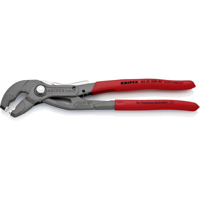 Alicates KNIPEX 25 cm con abrazadera de manguera de resorte y retenedor