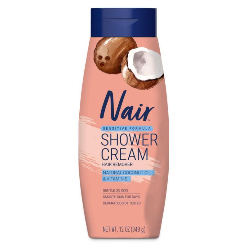 Crema de ducha Nair Sensitive Depiladora con aceite de coco 350 ml