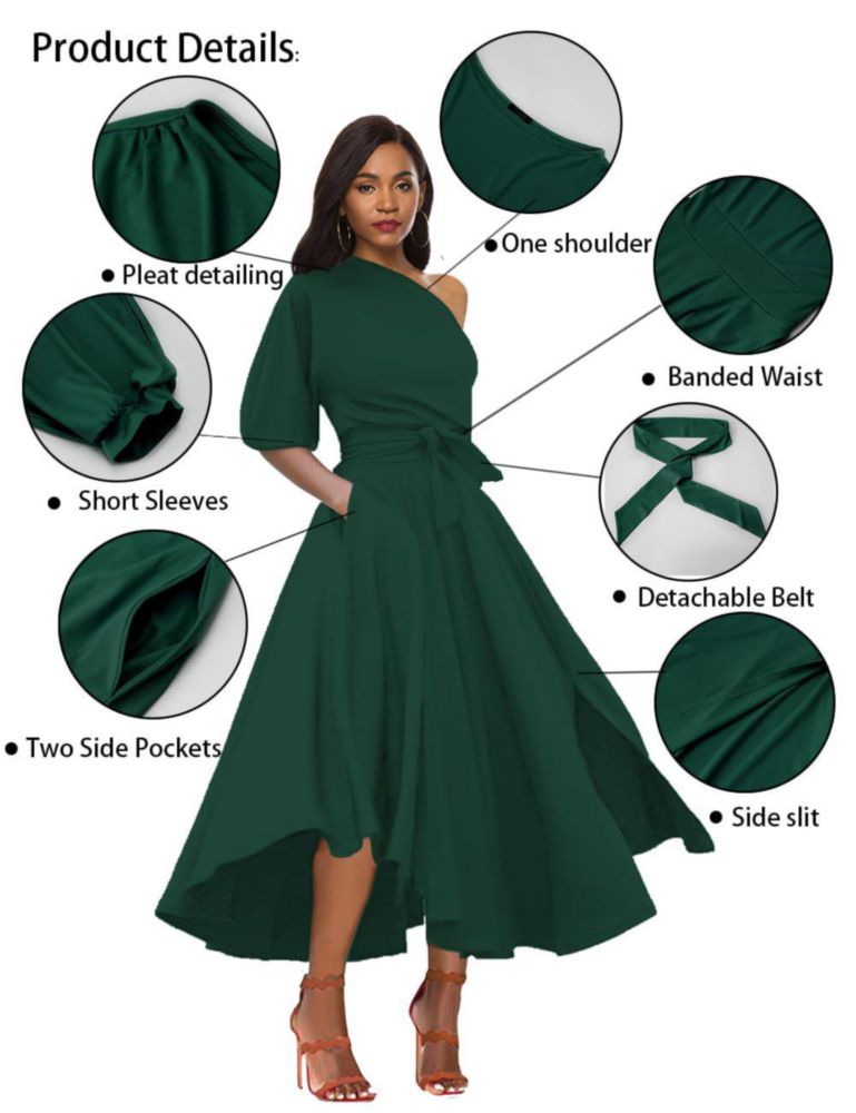 Vestido LILYIN sin hombros verde talla L
