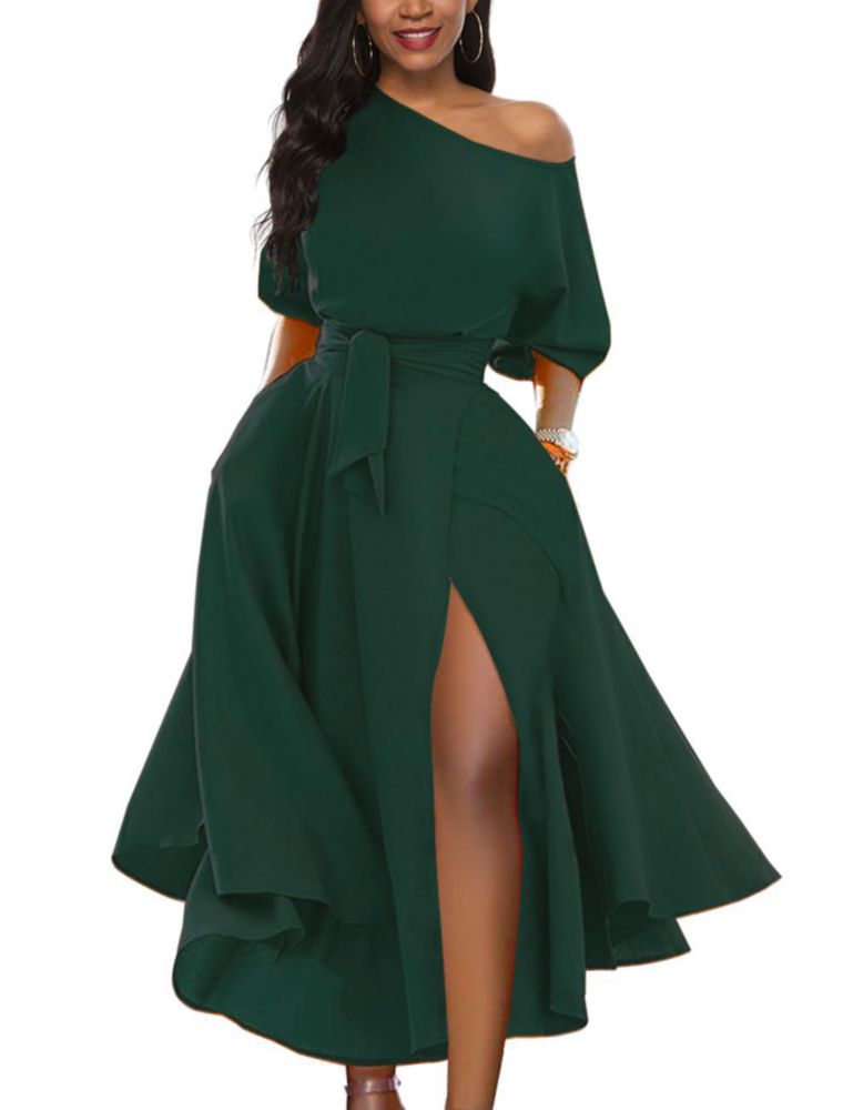 Vestido LILYIN sin hombros verde talla L