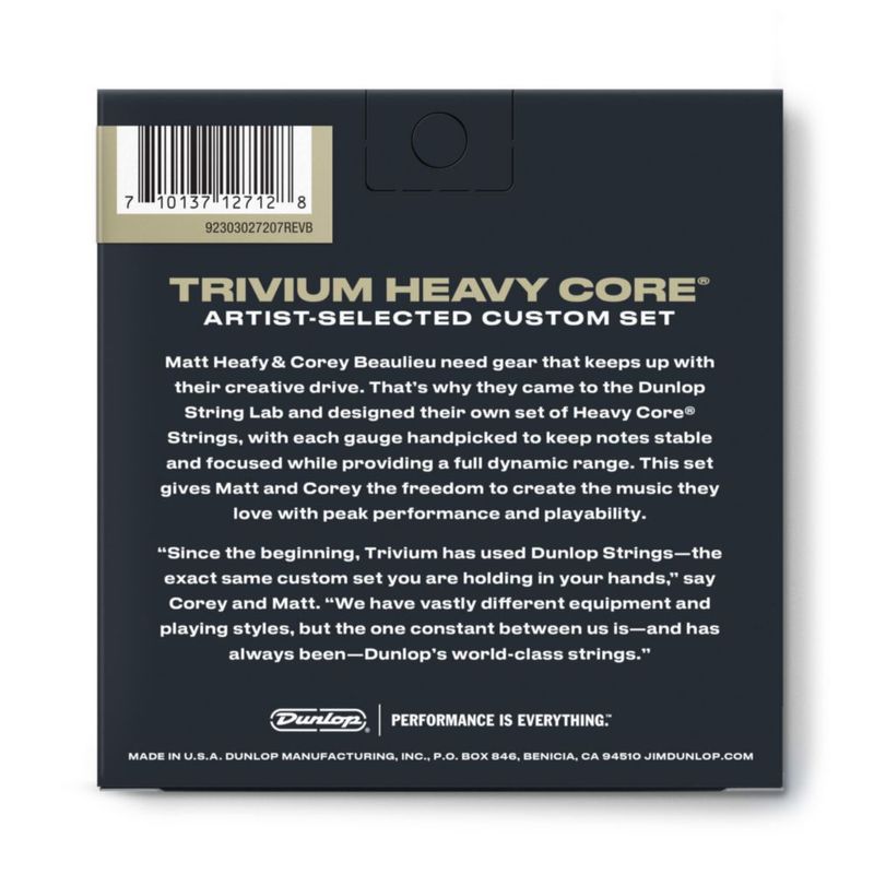 Cuerdas de guitarra Jim Dunlop 10-63 7 cuerdas Trivium