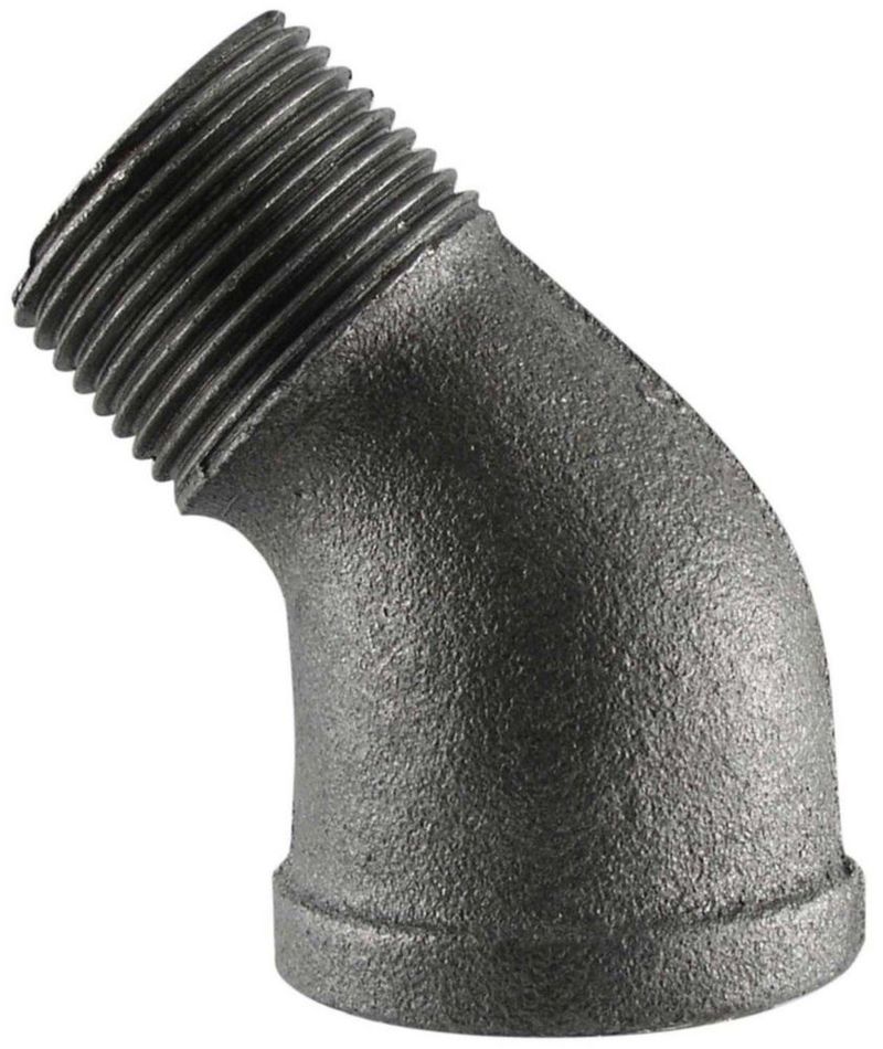 Codo de Calle Southland 3/4" 45° Negro
