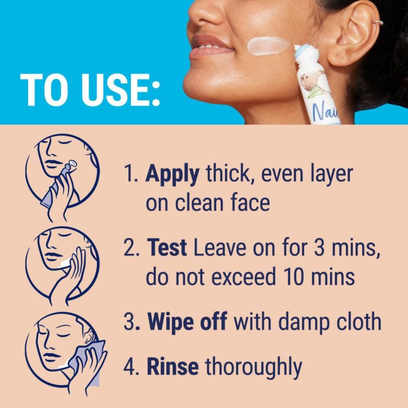 Crema depilatoria facial exfoliante de uñas con colágeno para mujeres